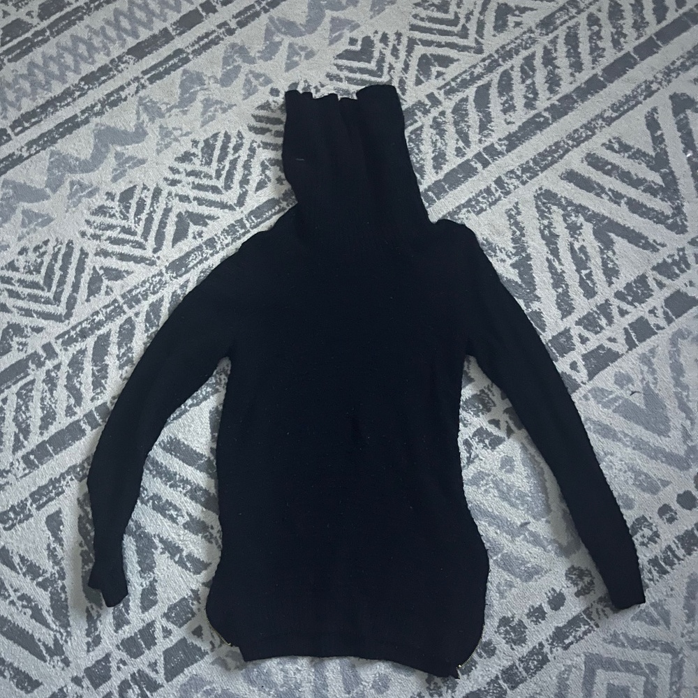 Black turtleneck sweater
